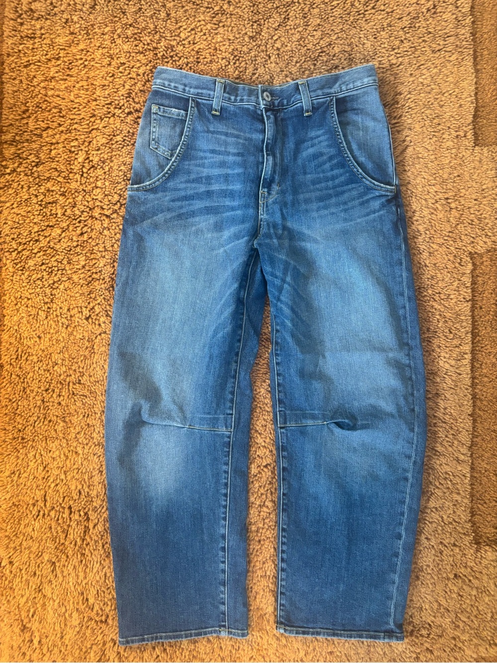Nili Lotan Emerson jean, classic wash barrel crop 27 - Picture 5 of 5
